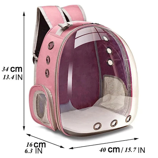 Bubble Cat Backpack Carrier – Transparent Space Capsule Pet Carrier for Travel & Adventures
