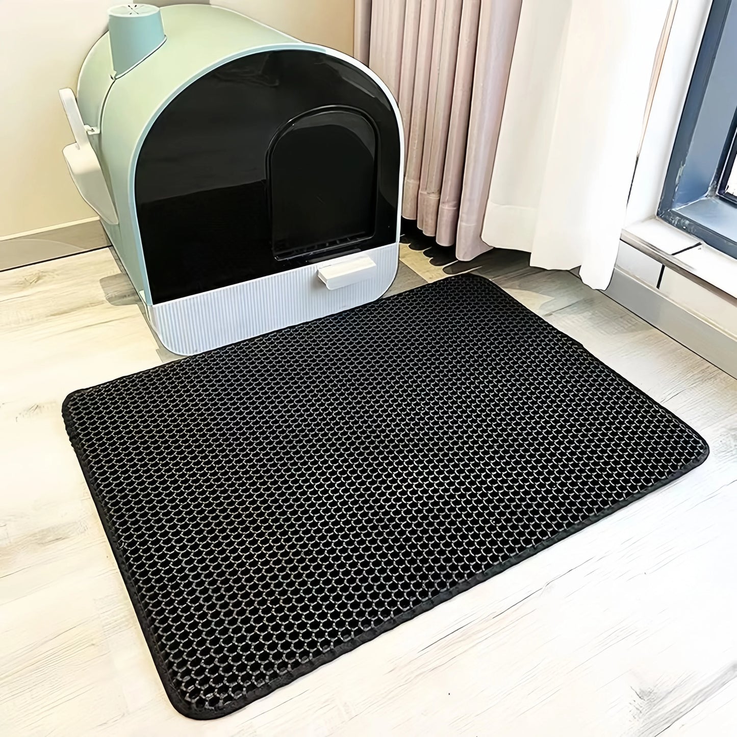 Honeycomb Cat Litter Mat – Large Waterproof Double-Layer EVA Trapping Mat