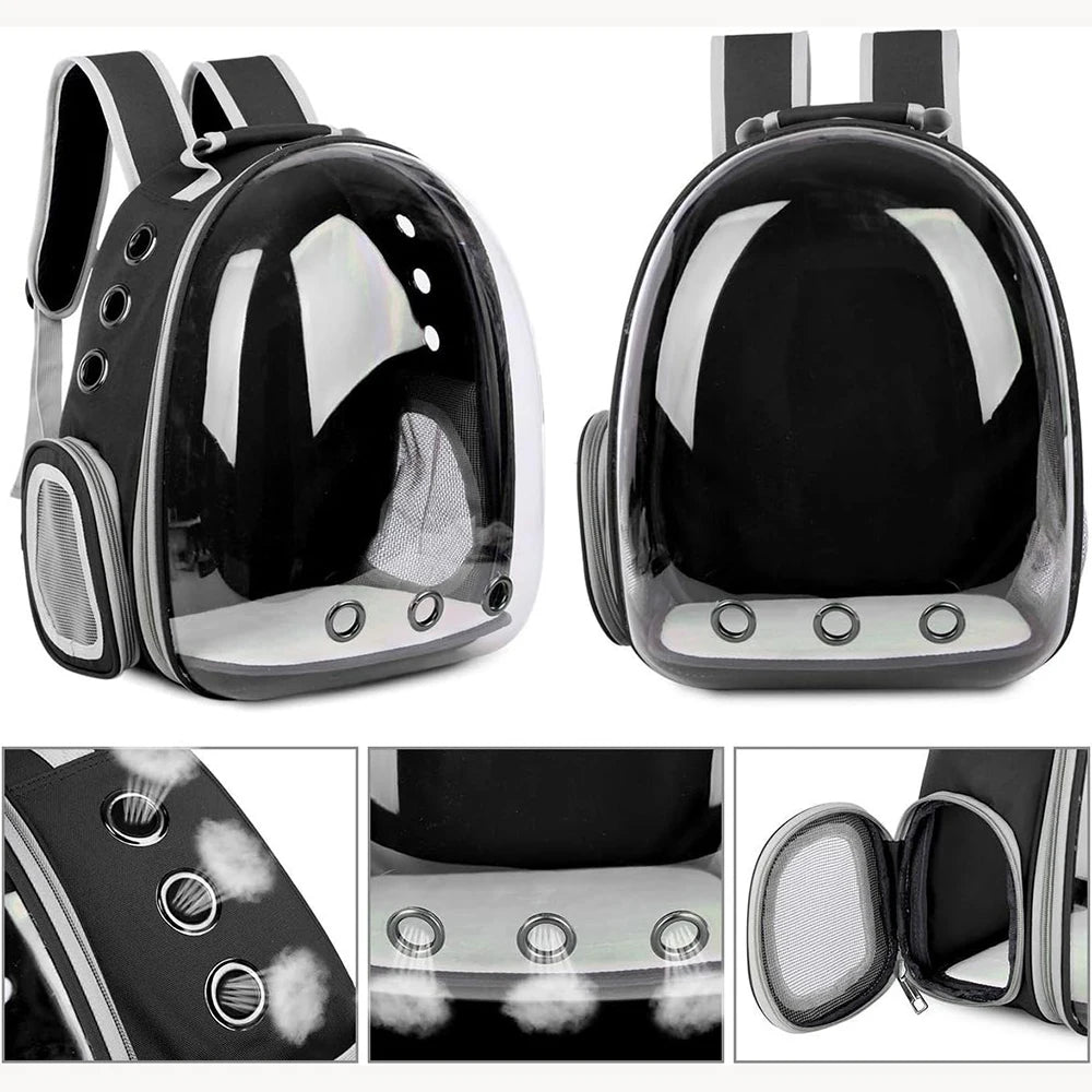Bubble Cat Backpack Carrier – Transparent Space Capsule Pet Carrier for Travel & Adventures