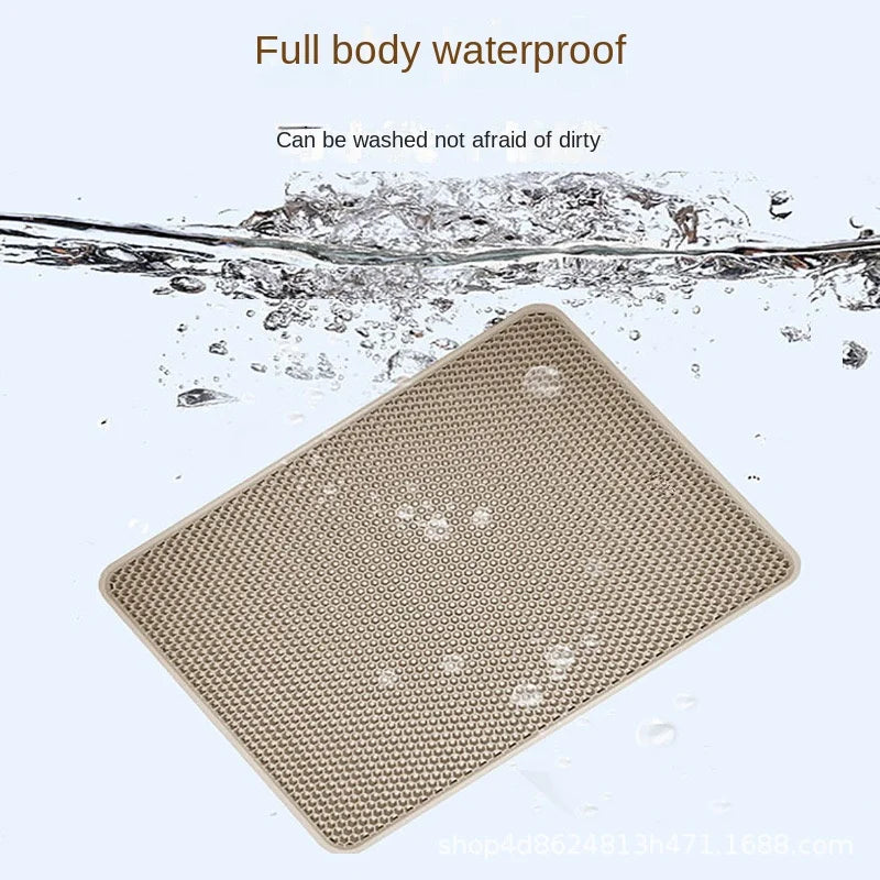 Honeycomb Cat Litter Mat – Large Waterproof Double-Layer EVA Trapping Mat