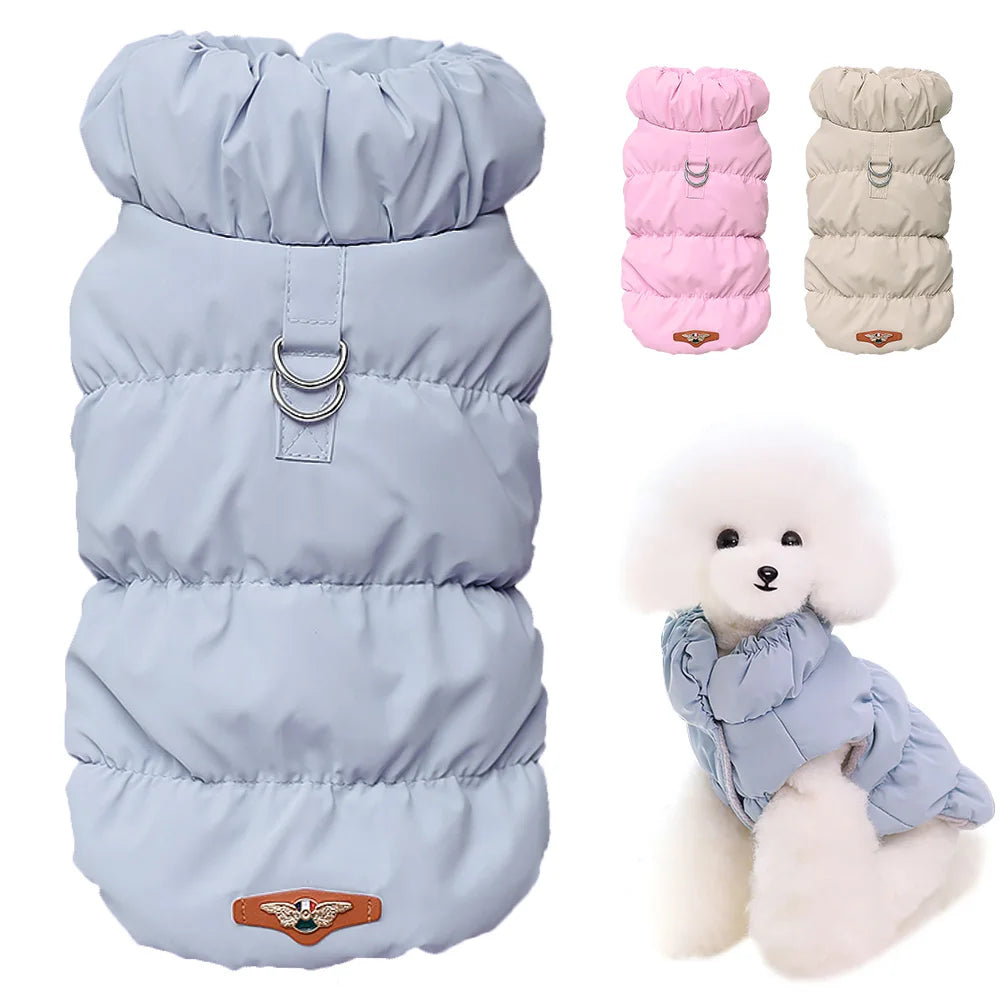 Cozy Padded Winter Dog Jacket – Waterproof Warm Coat for Small & Medium Breeds
